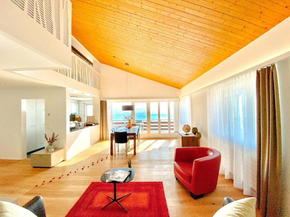 Panorama Boutique Apartment With Air Condition, Spa Entry In Solbadhotel Sigriswil Exterior photo