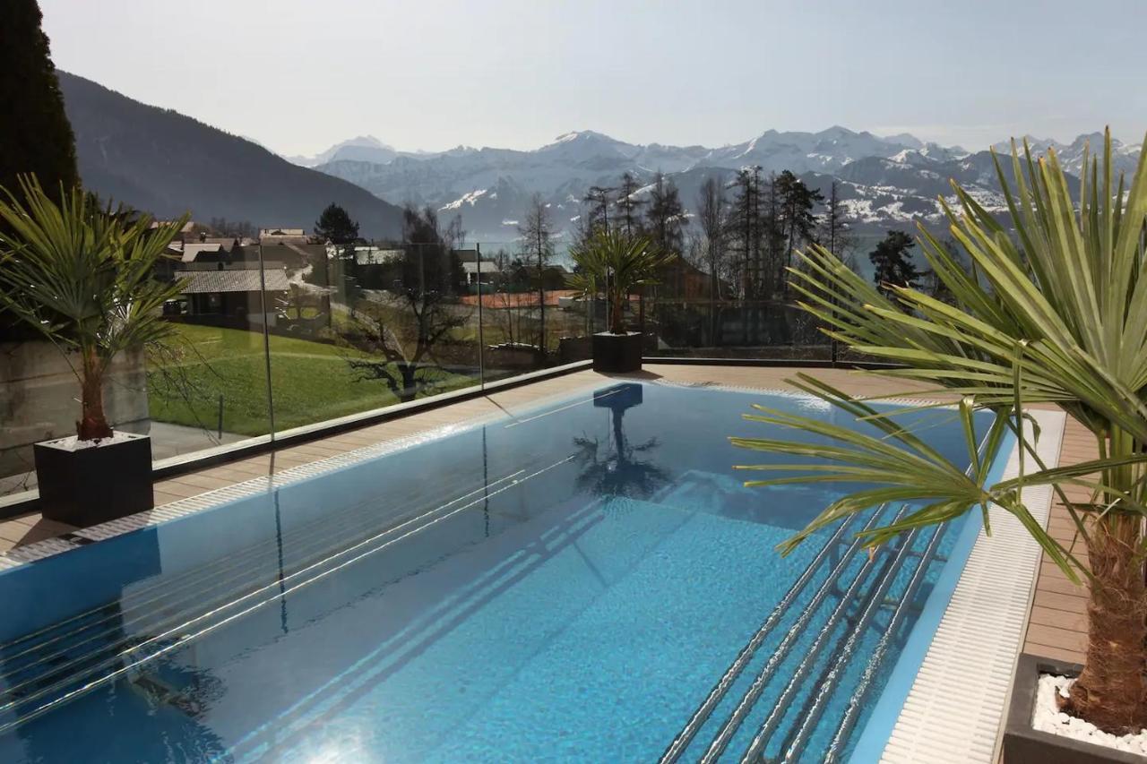Panorama Boutique Apartment With Air Condition, Spa Entry In Solbadhotel Sigriswil Exterior photo