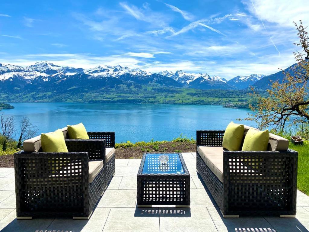 Panorama Boutique Apartment With Air Condition, Spa Entry In Solbadhotel Sigriswil Exterior photo