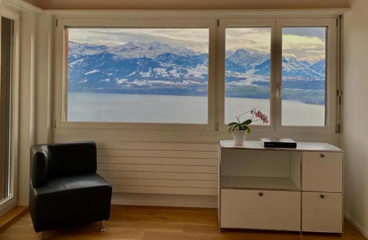 Panorama Boutique Apartment With Air Condition, Spa Entry In Solbadhotel Sigriswil Exterior photo