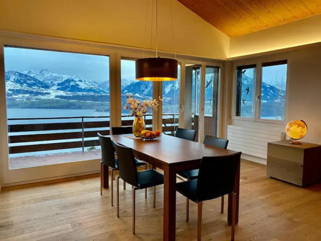 Panorama Boutique Apartment With Air Condition, Spa Entry In Solbadhotel Sigriswil Exterior photo