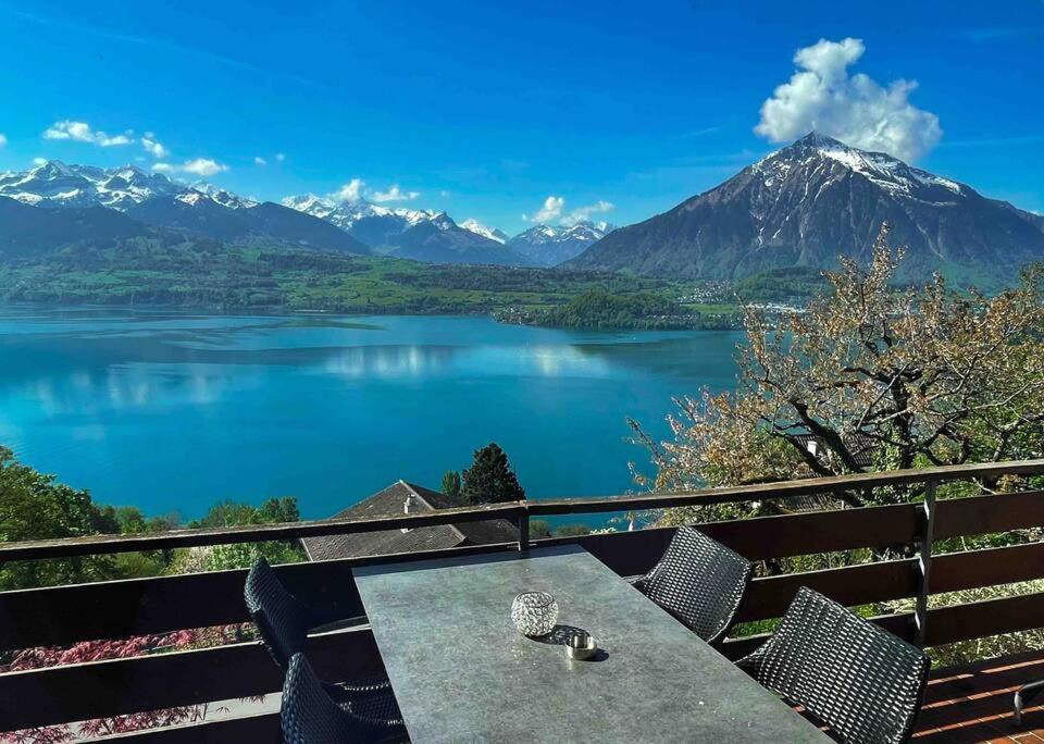 Panorama Boutique Apartment With Air Condition, Spa Entry In Solbadhotel Sigriswil Exterior photo